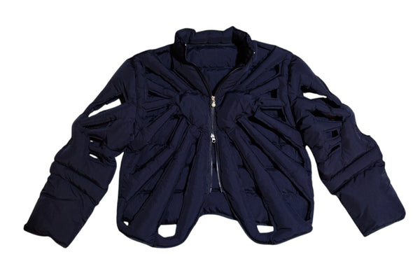 Black Skeleton Puffer Jacket
