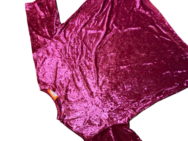 Dark Pink Crushed Velvet Track Suit