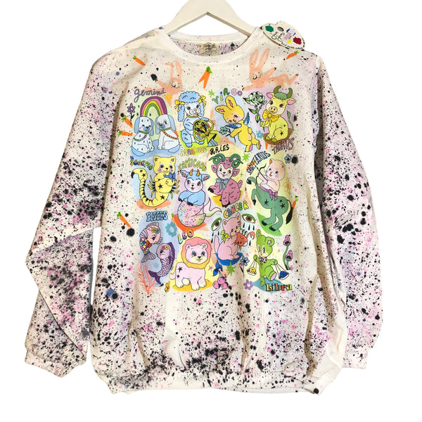 Hand Splattered Astrology Long Sleeve by Char Bataille