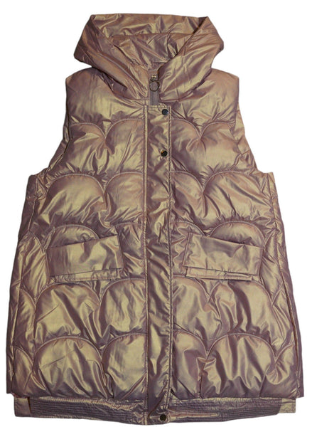 New Gold Down Puffer Long Vest
