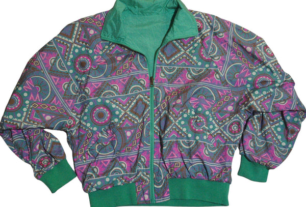 Vintage Reversible Abstract Pattern Jacket