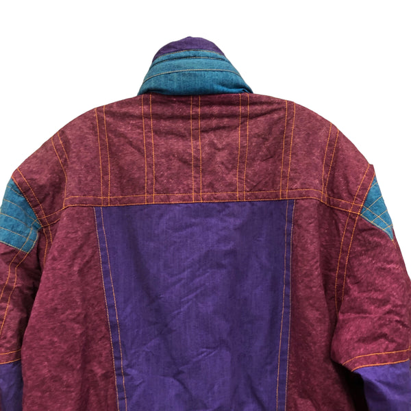Burgundy Acid Wash Color Block Jacket by Sasquatch