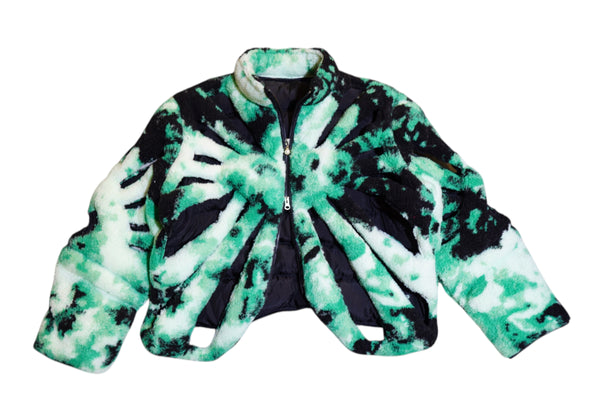 Fleece Camo Skeleton Puffer Jacket