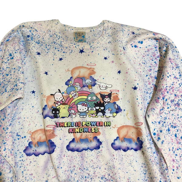 Hand Splattered One of a Kind Sanrio Crewneck T by BlimxJamJams