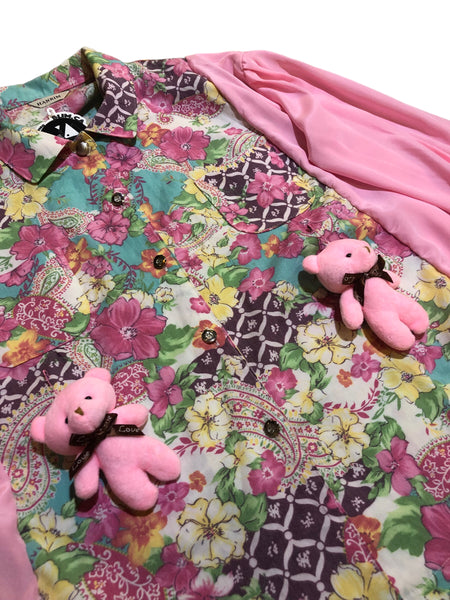 OOAK Upcycled Teddy Button Up by Zealot