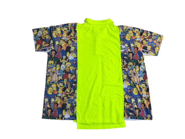 Hand Embellished Simpsons Upcycled Shirt by Zealot