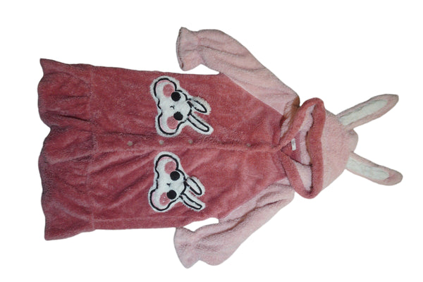 Embellished Fleece Bunny Hooded Robe