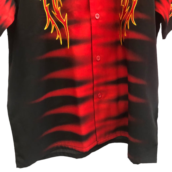 Vintage Flame Embellished Button Up Shirt