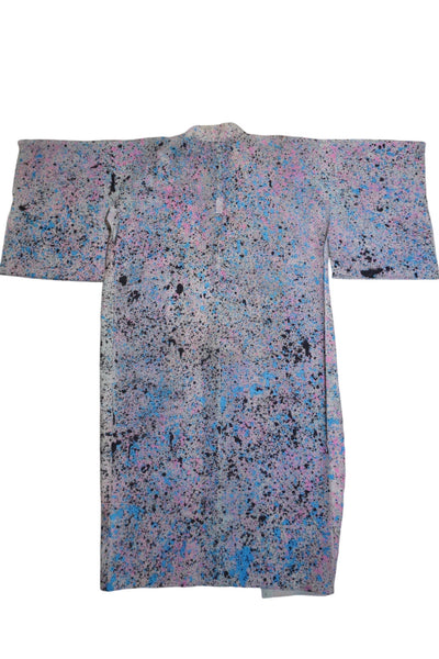 Custom Splatter Blue Pink Vintage Nagajuban