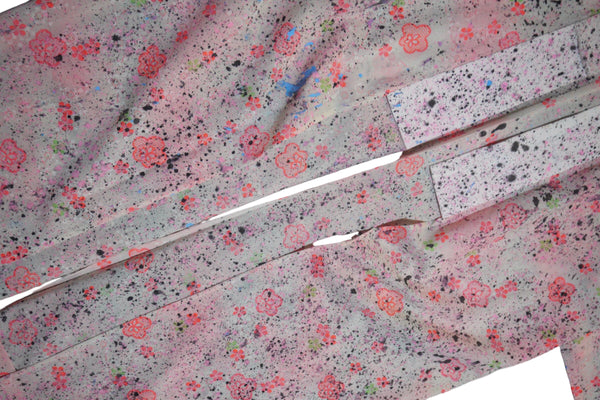 Custom Splatter Pale Pink Sakura Vintage Nagajuban