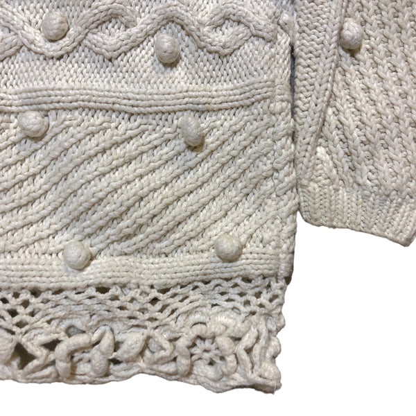 Heavy White Cotton knit sweater