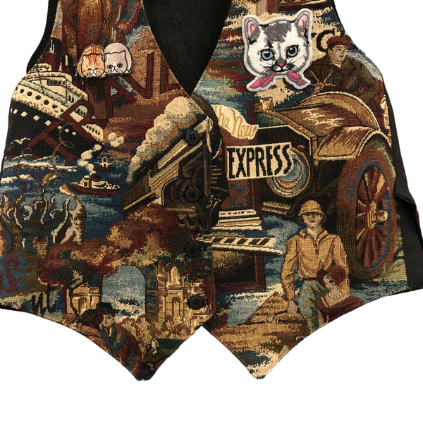 Cat Duck Tapestry Vest