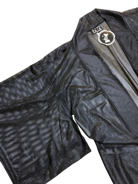 Few of a Kind Handmade Black Mesh Haori by Blim