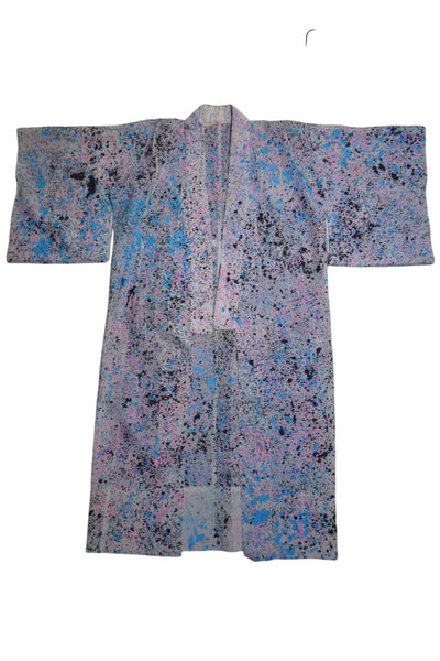 Custom Splatter Blue Pink Vintage Nagajuban