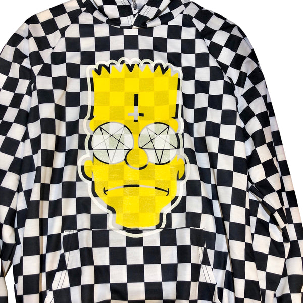 One of a Kind! Witchy Bart Checkered Hoodie by Blim