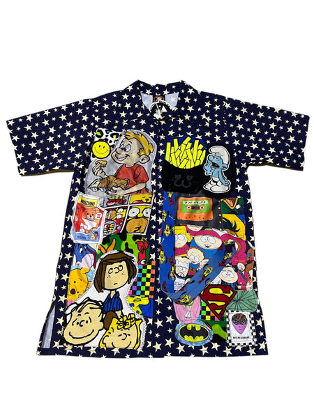 Hand Upcycled button up by Zealot
