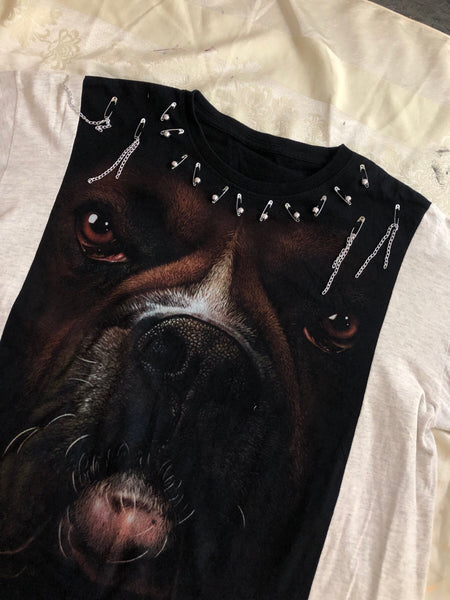 Hand Upcycled Rottweiler Shirt by Zealot