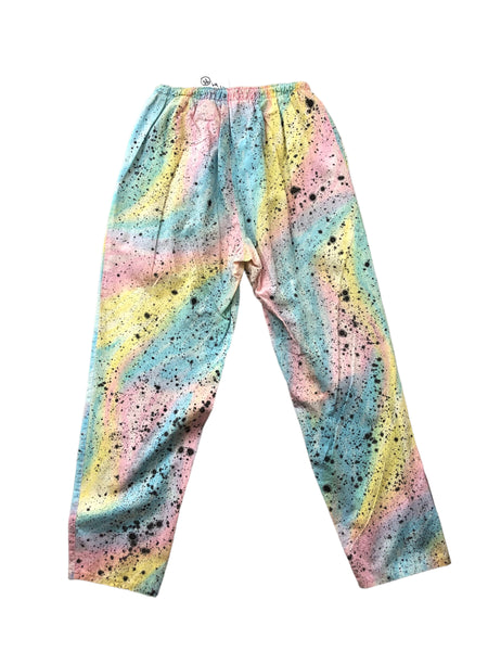 Hand Splattered Rainbow Track Pants