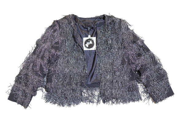 Vintage Black silver Fringe Jacket