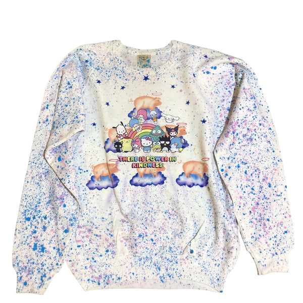 Hand Splattered One of a Kind Sanrio Crewneck T by BlimxJamJams