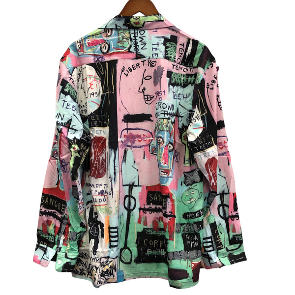 Back in Stock! Basquiat Pink Long Sleeve Button up