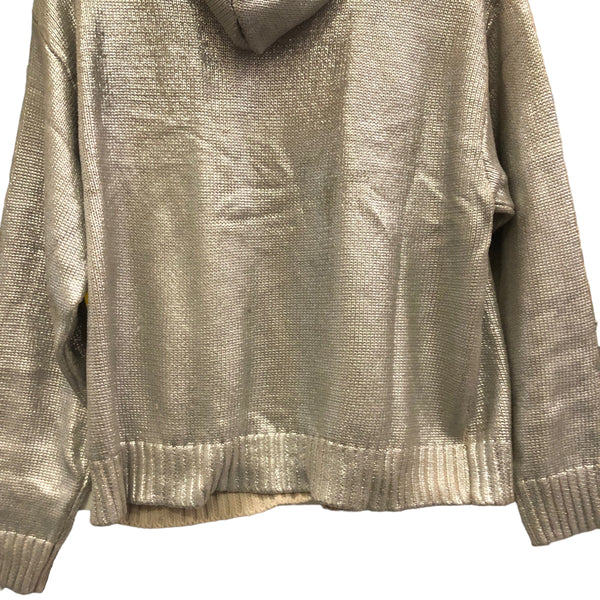 Silver Knit Hoody Sweater
