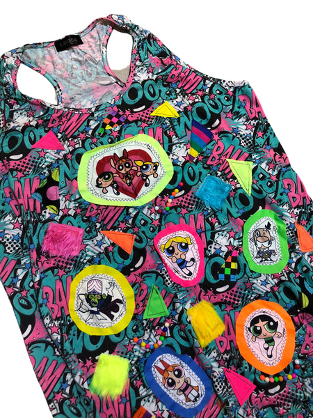 Hand Upcycled Power Puff Shirt by Zealot