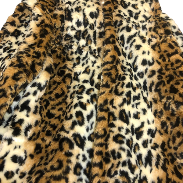 Hood with ears Leopard Faux Fur Coat