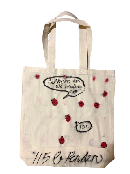 Hand painted tote by Anne