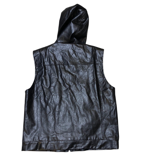 Faux Leather Biker Vest