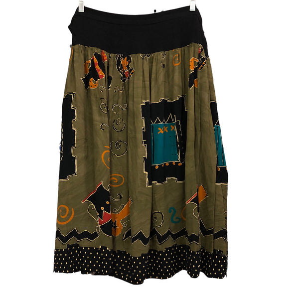 Vintage Rayon Boho Skirt