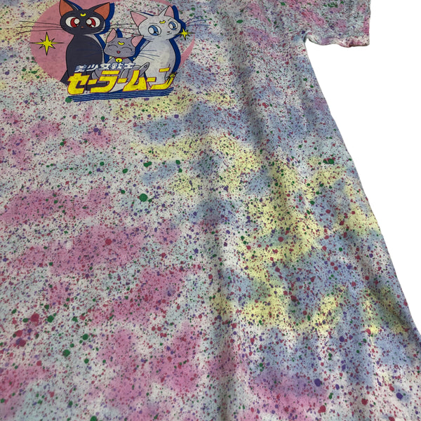 Hand Splattered Sailormoon Short Sleeve OOAK