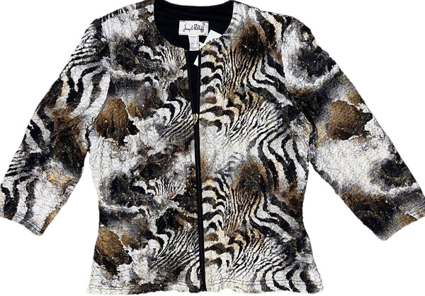 Joseph Ribkoff Jungle Print Sequin Jacket