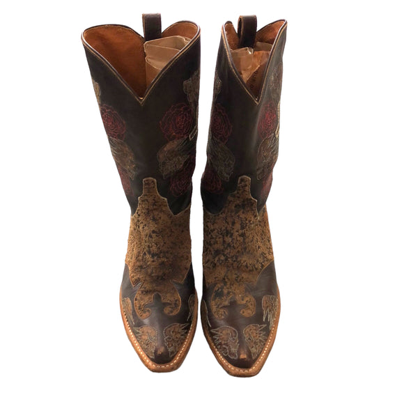 Vintage leather cowboy Boots