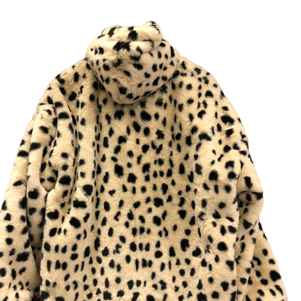 BACK IN STOCK Dalmation Faux Fur Hooded Jacket