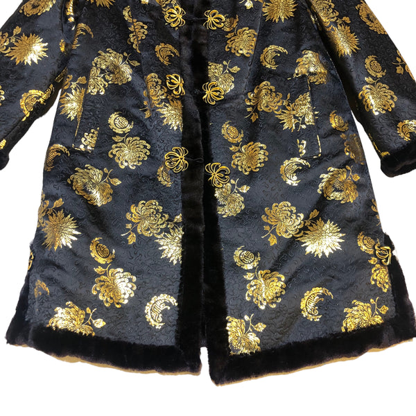 Gold Black Embellished Chinese Jacket
