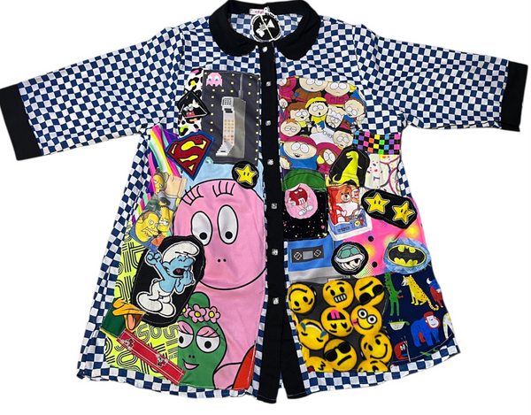 Hand Upcycled button up by Zealot