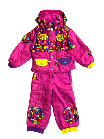 Vintage Hot Pink Snow suit by PH Kids from Japan