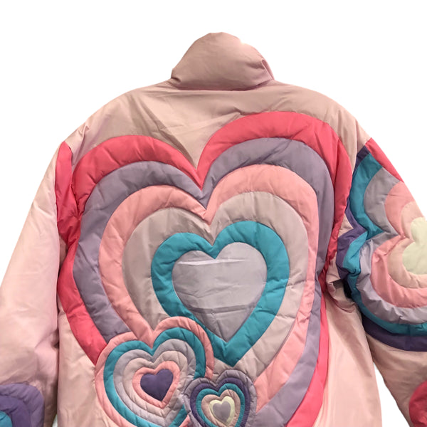 Pink Heart Puffer Jacket