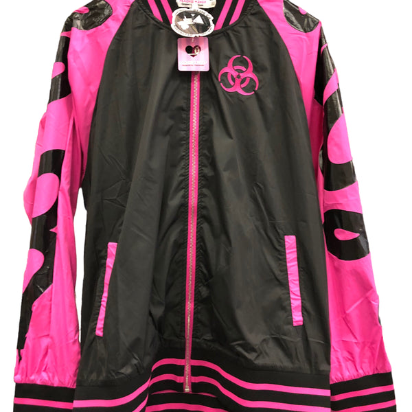 Peachiie Fluorescent Pink Nylon Jacket