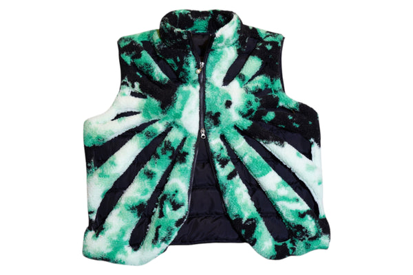 Fleece Camo Skeleton Puffer Vest