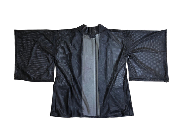 Few of a Kind Handmade Black Mesh Haori by Blim