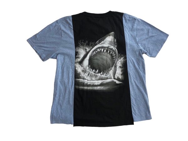 Hand Upcycled Shark Shirt by Zealot