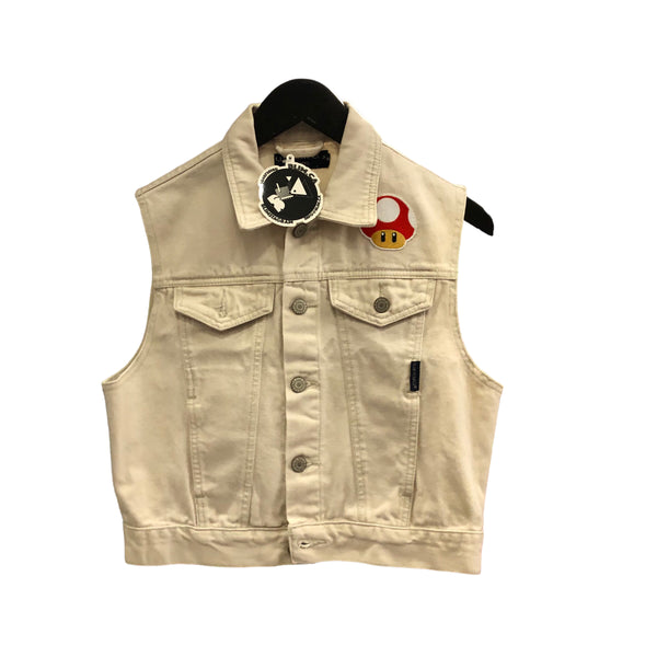 Blim Mushroom Cat Vintage Denim Vest