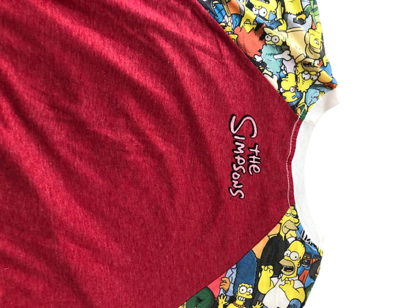 Hand Embellished Simpsons Upcycled dress by Zealot