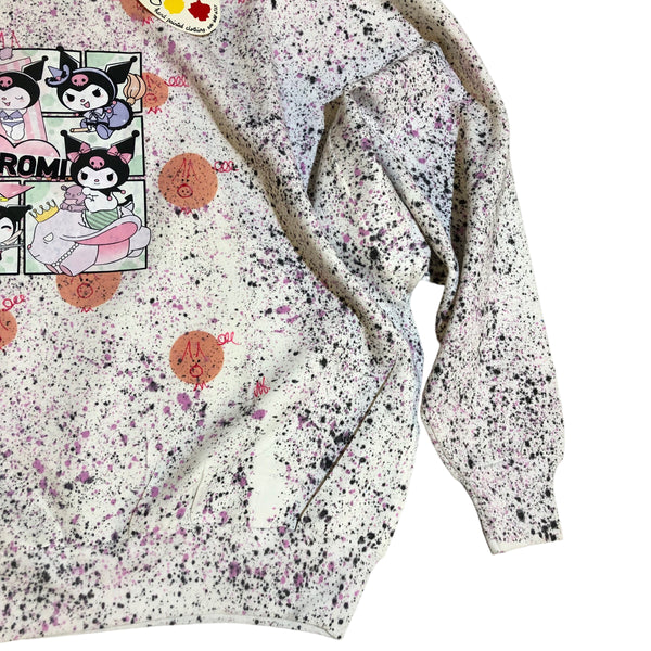 Hand Splattered One of a Kind Kuromi Crewneck T by BlimxJamJams