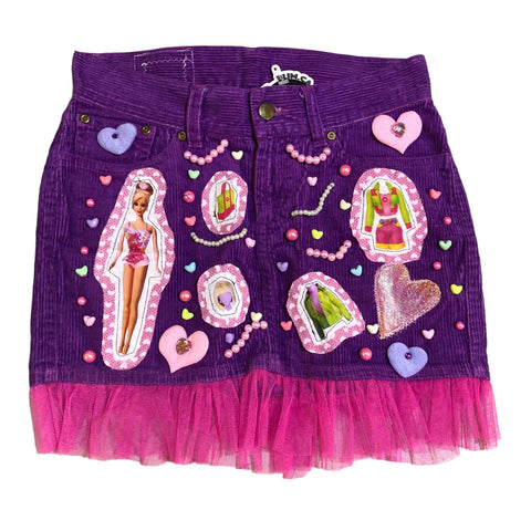 Hand embellished OOAK Barbie Skirt by Zealot