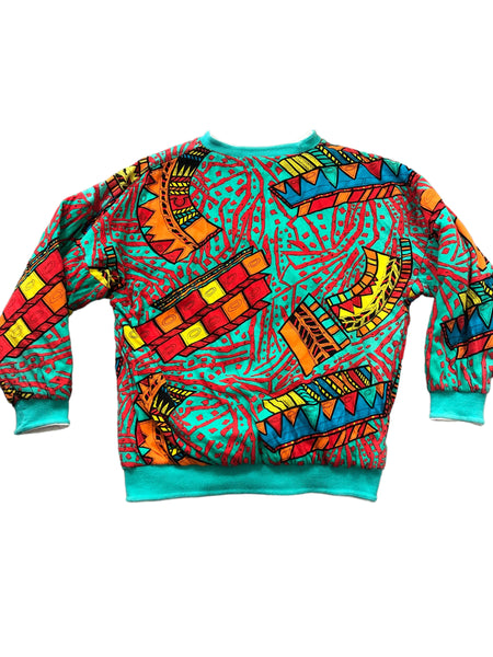 Blim Vintage Abstract Reversible Quilted Sweater