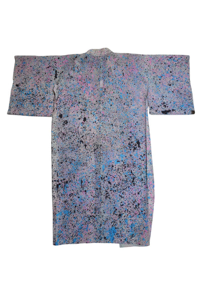 Custom Splatter Blue Pink Vintage Nagajuban