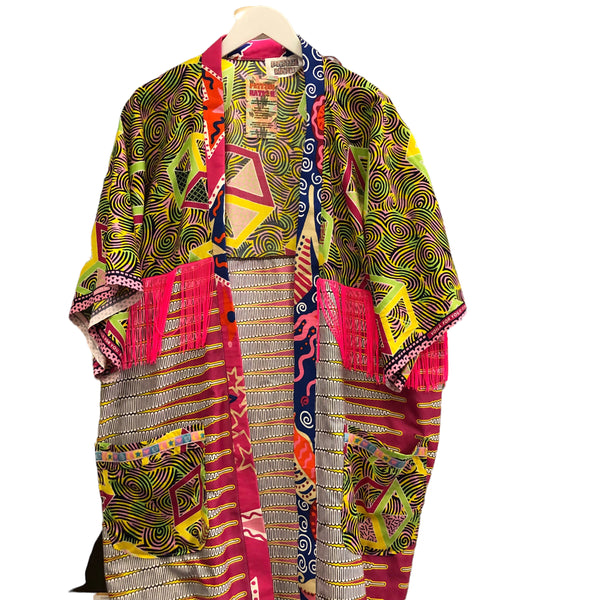 One of a kind handmade robe by Pattern Nation